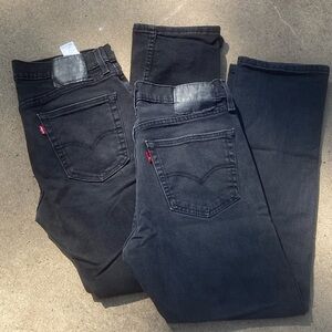 2 Levi Men's Black Jeans